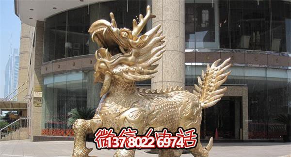 戶外景區(qū)廣場大型動(dòng)物景觀裝飾品麒麟雕塑