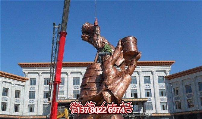 廣場美女跳舞景觀玻璃鋼仿銅雕塑 廣場美女跳舞景觀玻璃鋼仿銅雕塑