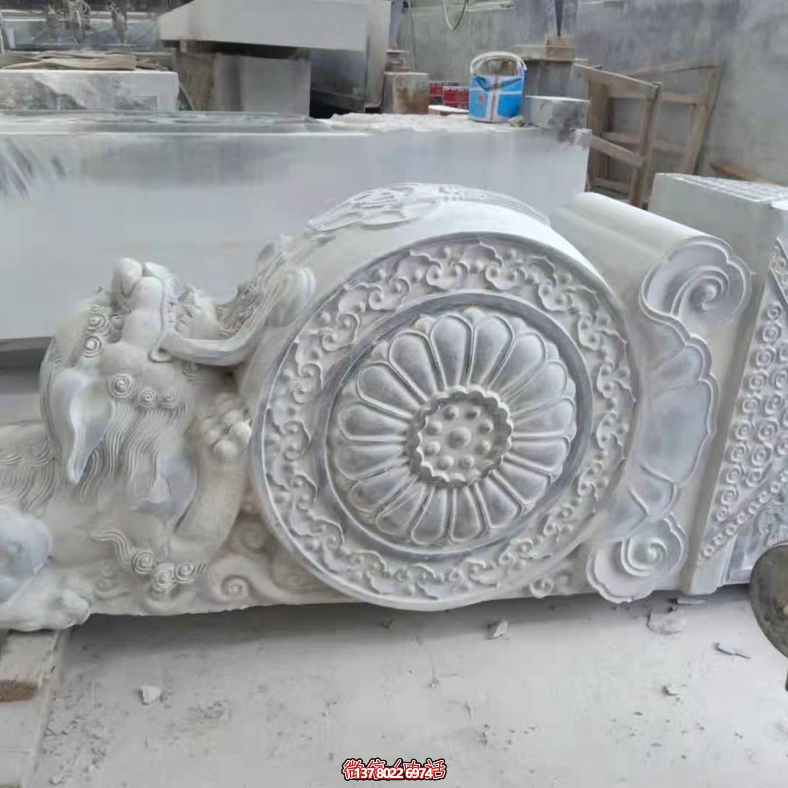 仿古石雕抱鼓石 仿古石雕抱鼓石