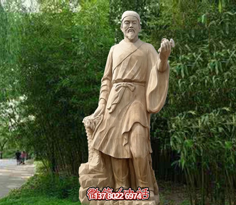園林景觀大理石醫(yī)學(xué)家李時(shí)珍石雕塑