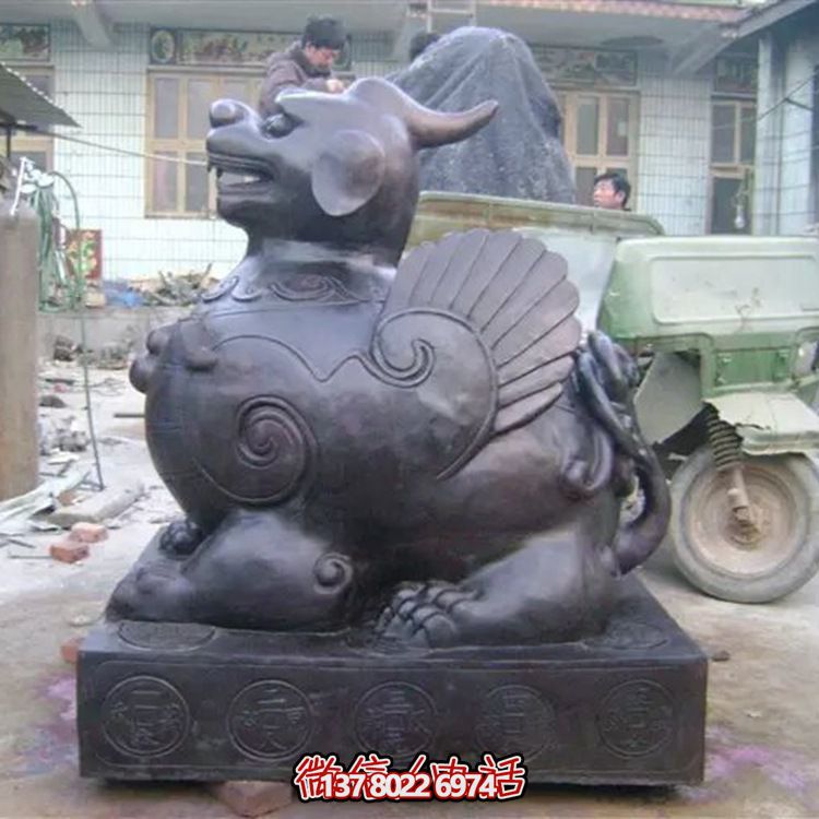 景區(qū)創(chuàng)意抽象青銅麒麟雕塑 景區(qū)創(chuàng)意抽象青銅麒麟雕塑