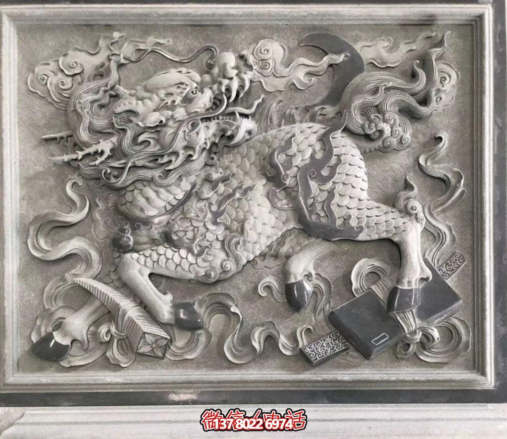 青石麒麟獻瑞：祥瑞滿庭，福佑千秋